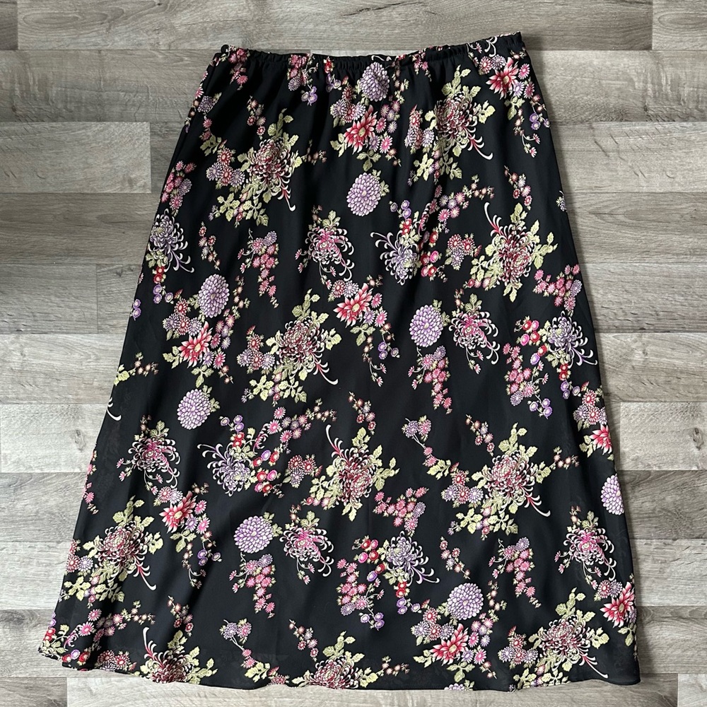 Multicolored Floral Maxi Skirt